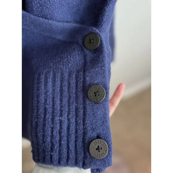 UGG Navy Blue Tinley Wrap Sweater Size Small Stretch Women’s - Picture 4 of 8